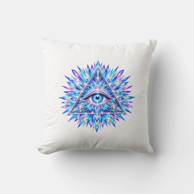 Arctische Driehoek Oog Worp Kussen (Voorkant)