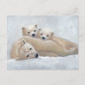 Arctische familie briefkaart (Voorkant)