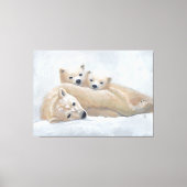 Arctische familie canvas afdruk (Voorkant)