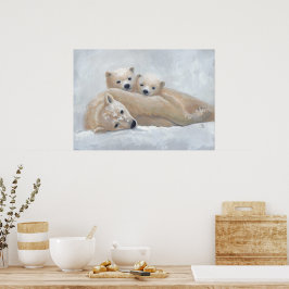 Arctische familie poster