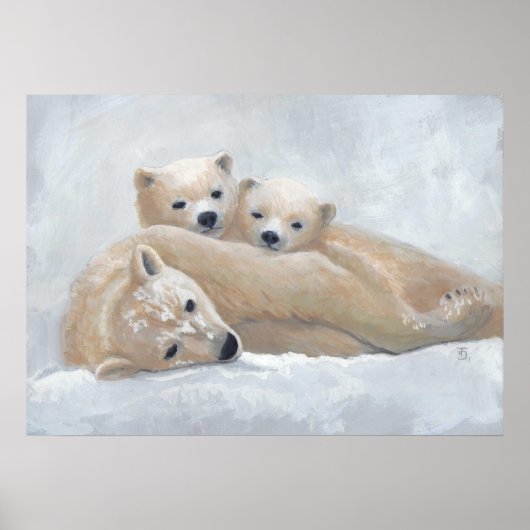 Arctische familie poster (Voorkant)