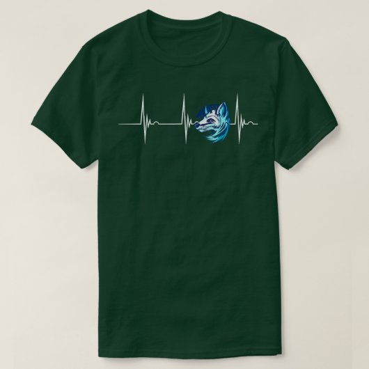 Arctische Fox Antarctica Arctic Fox Lover Heartbea T-shirt (Design voorkant)