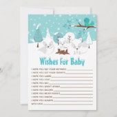 Arctische foxes Winter Wonderland wil Baby Kaart (Voorkant)