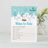 Arctische foxes Winter Wonderland wil Baby Kaart (Staand voorkant)