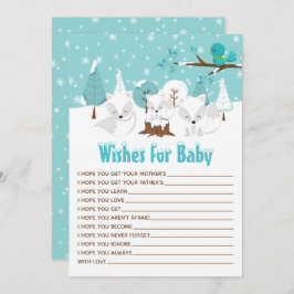 Arctische foxes Winter Wonderland wil Baby Kaart