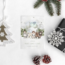 Arctische Gril | Vrede, Liefde & Licht Kerstkaart Feestdagenkaart