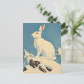 arctische haas-vintage briefkaart (Staand voorkant)