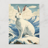 arctische haas-vintage briefkaart (Voorkant)