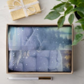 Arctische ijsbeer iglo en kerstboom decoupage tissuepapier (Geschenk)