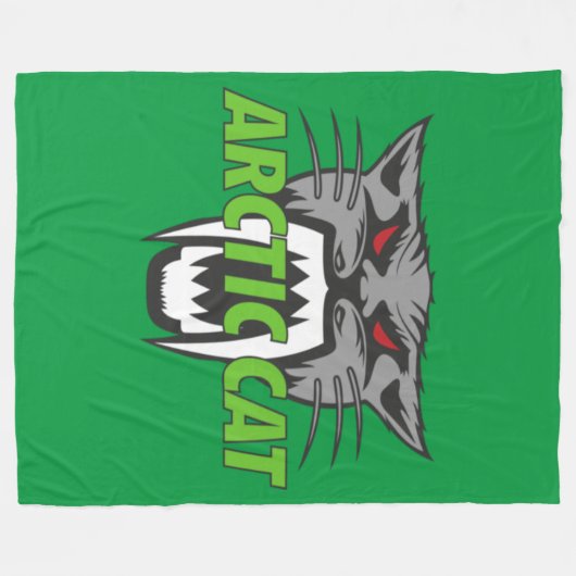 Arctische kat fleece deken (Voorkant (Horizontaal))