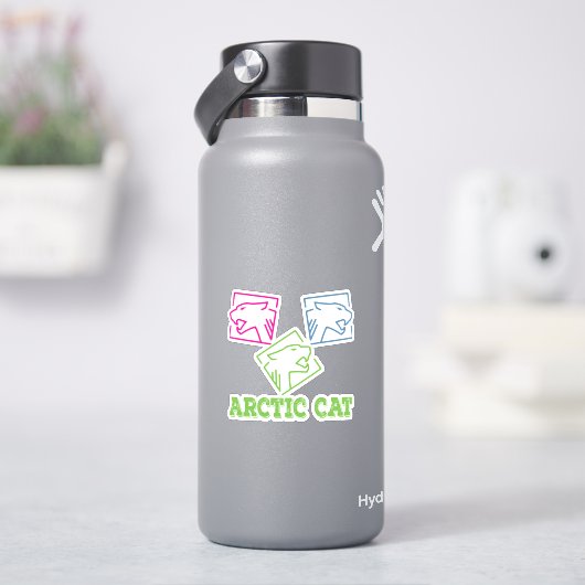 Arctische kat sticker (HydroFlask)