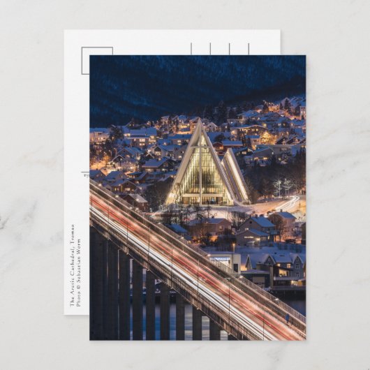 Arctische kathedraal Tromso Briefkaart (Voorkant / Achterkant)