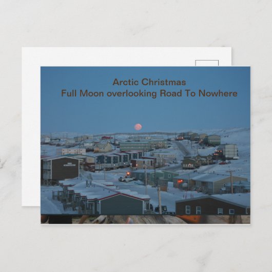 Arctische kerst briefkaart (Voorkant / Achterkant)