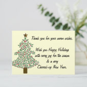 arctische kerstboom bedankkaart (Staand voorkant)