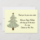 arctische kerstboom bedankkaart (Voorkant)