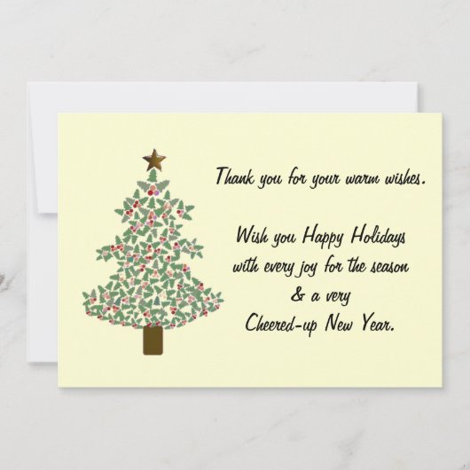 arctische kerstboom bedankkaart (Voorkant)