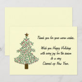 arctische kerstboom bedankkaart (Voorkant / Achterkant)