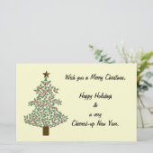 arctische kerstboom briefpapier (Staand voorkant)