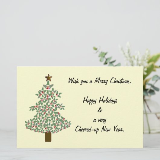 arctische kerstboom briefpapier (Staand voorkant)