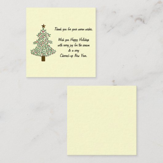 arctische kerstboom informatiekaartje (Voorkant / Achterkant)