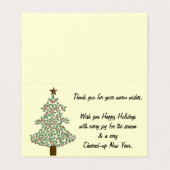 arctische kerstboom kaart (Buitenkant ongevouwen)