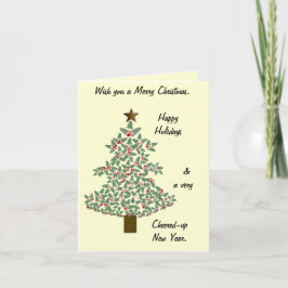 arctische kerstboom notitiekaartje