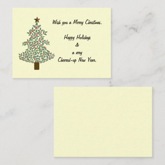 arctische kerstboom notitiekaartje (Voorkant / Achterkant)