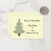 arctische kerstboom notitiekaartje (Voorkant / Achterkant in situ)