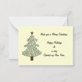 arctische kerstboom notitiekaartje