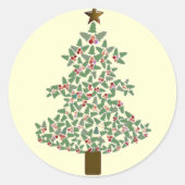 arctische kerstboom ronde sticker (Voorkant)