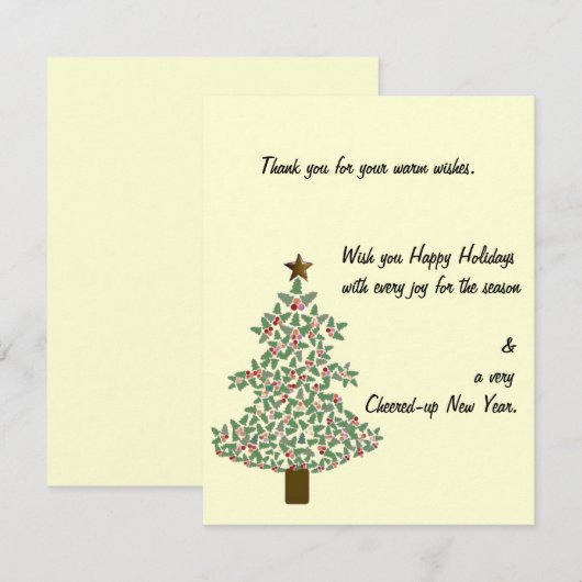 arctische kerstboom RSVP kaartje (Voorkant / Achterkant)