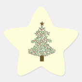 arctische kerstboom ster sticker (Voorkant)