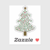 arctische kerstboom sticker (Vel)