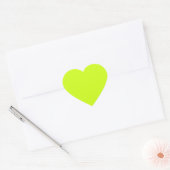 Arctische limoen (vaste kleur) hart sticker (Envelop)