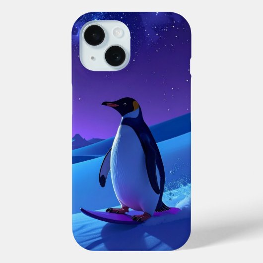 Arctische Nacht Pinguïn Case-Mate iPhone Case (Achterkant)