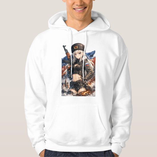 Arctische Oorlogsfront Anime Krijger Hoodie (Voorkant)