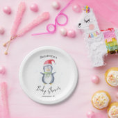 Arctische Pinguïn - baby shower Papieren Bordje (Feest)