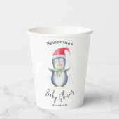 Arctische Pinguïn - babyshower Papieren Bekers (Achterkant)