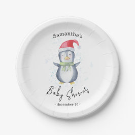 Arctische Pinguïn - babyshower Papieren Bordje