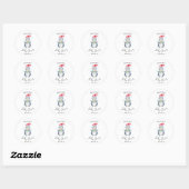 Arctische Pinguïn - babyshower Ronde Sticker (Vel)