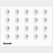 Arctische Pinguïn - babyshower Ronde Sticker (Vel)