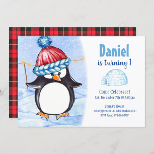 Arctische pinguïn - Birthday Party Invitation Kaart