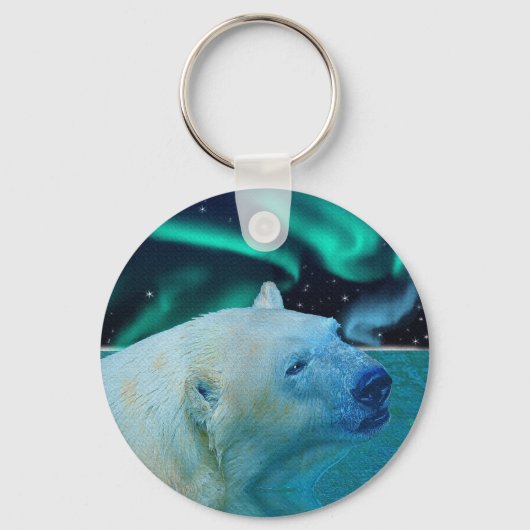 Arctische polarisatie Beer Wildlife Gift Sleutelhanger (Voorkant)