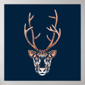 Arctische rendiersoort | Reindewinterwanddruk Poster (Voorkant)