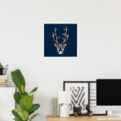 Arctische rendiersoort | Reindewinterwanddruk Poster (Thuiskantoor)