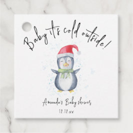 Arctische schattige Pinguïn - baby het is koud bui Bedankjes Labels
