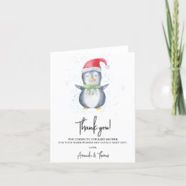 Arctische schattige Pinguïn bedankt baby shower