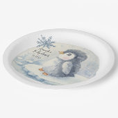Arctische schattige Pinguïn Papieren Bordje (Gekanteld)