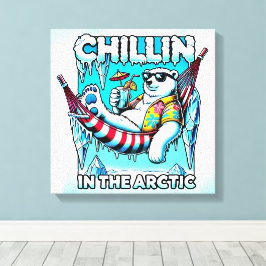 Arctische Vakantie Canvas Afdruk (Insitu (Houten vloer))