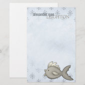 Arctische vis ・ Stationery Briefpapier (Voorkant / Achterkant)